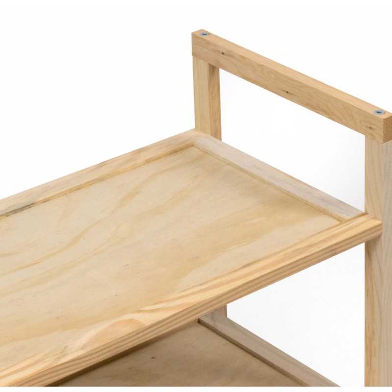 Zapatero de madera 3 niveles - Natural