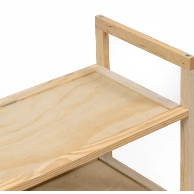 Zapatero de madera 3 niveles - Natural