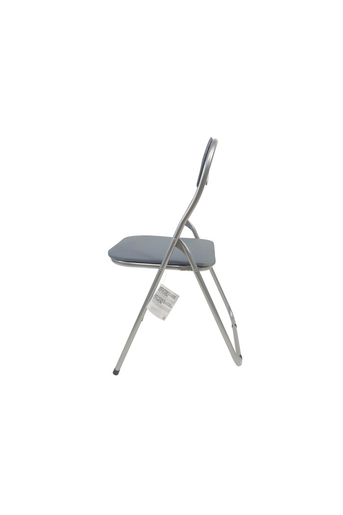 Silla metal plegable gris