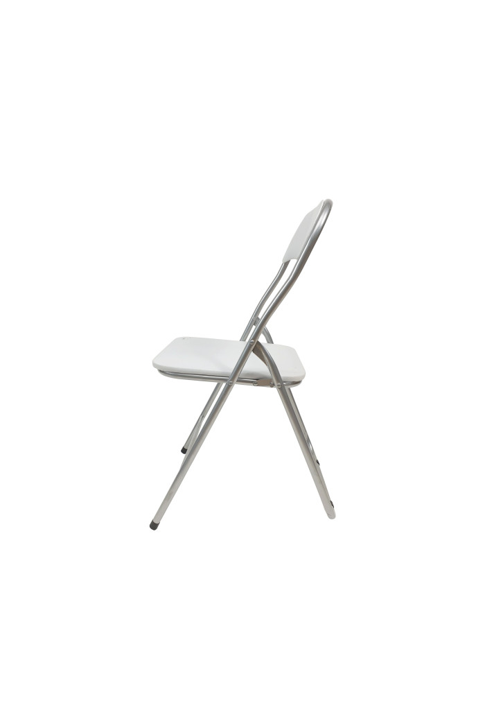 Silla plegable  Silla blanca  Metal  Apilable