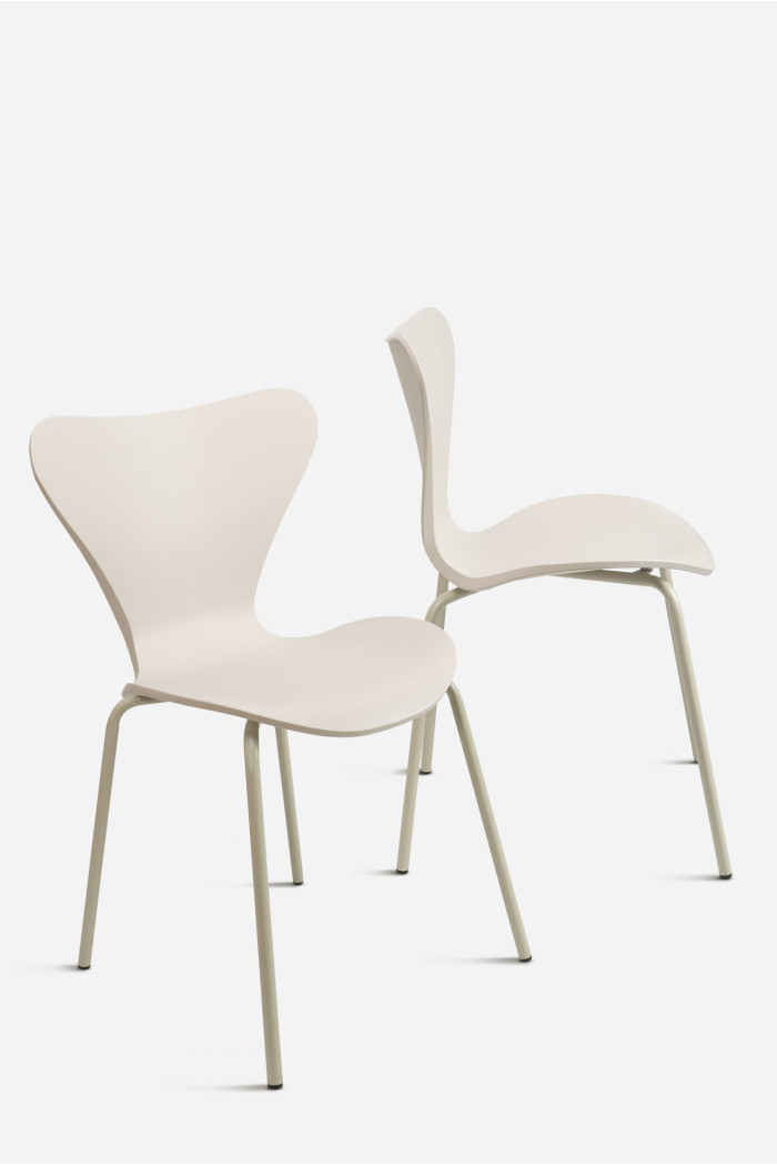 SILLA ROMA PP-METAL CREMA 50X51X80