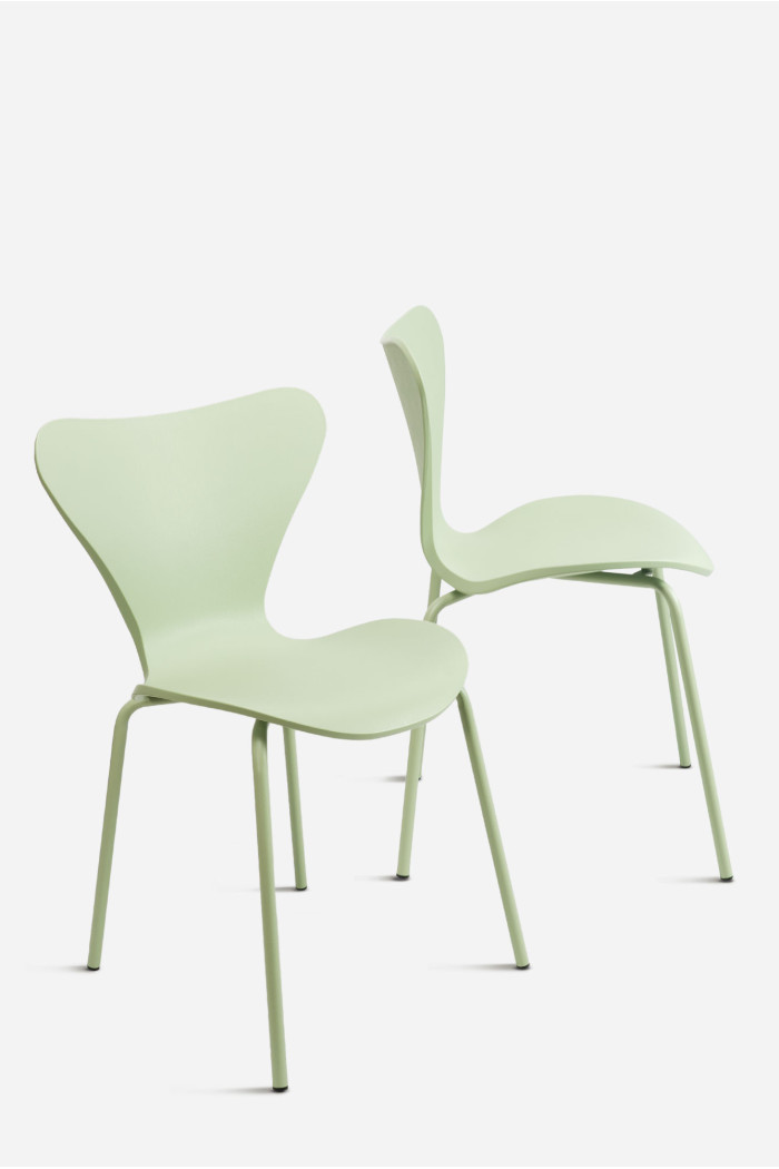 SILLA ROMA PP-METAL VERDE 50X51X80