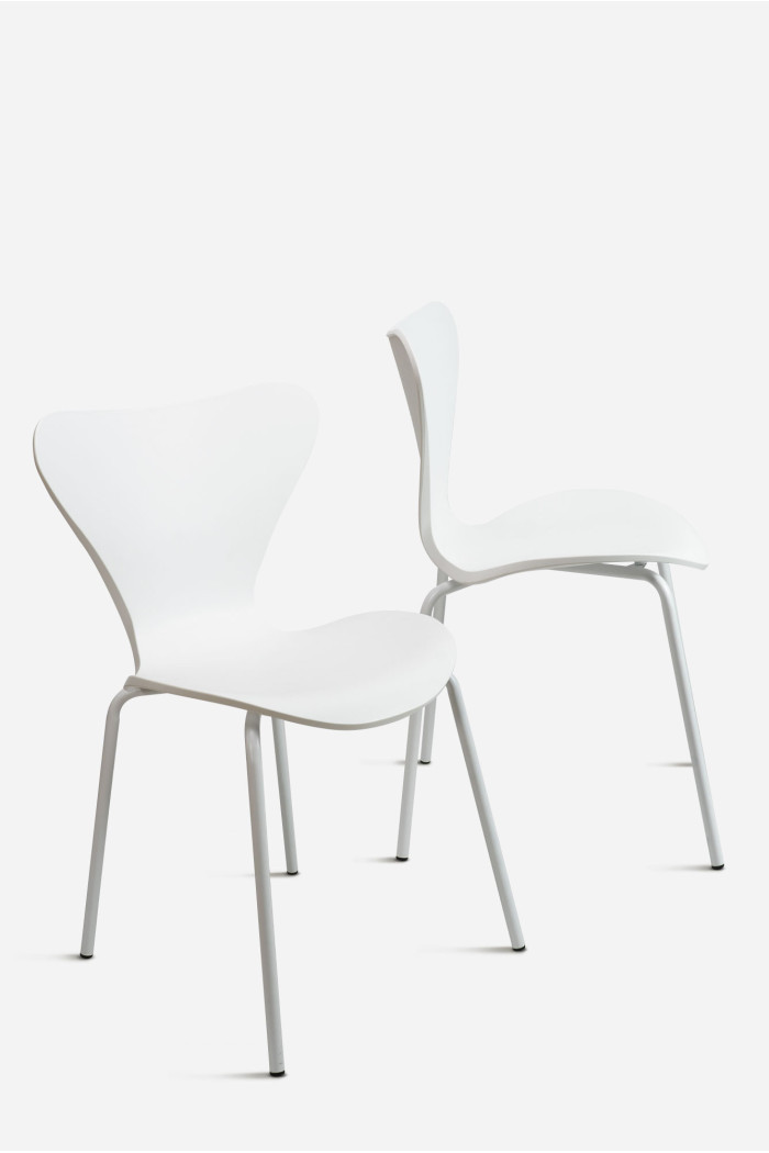 SILLA ROMA PP-METAL BLANCO 50X51X80