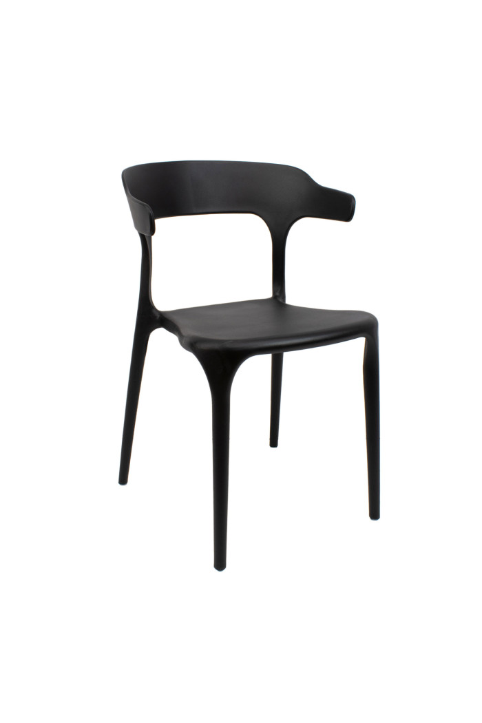 SILLA DUBAI PP-METAL NEGRO 52X51X76