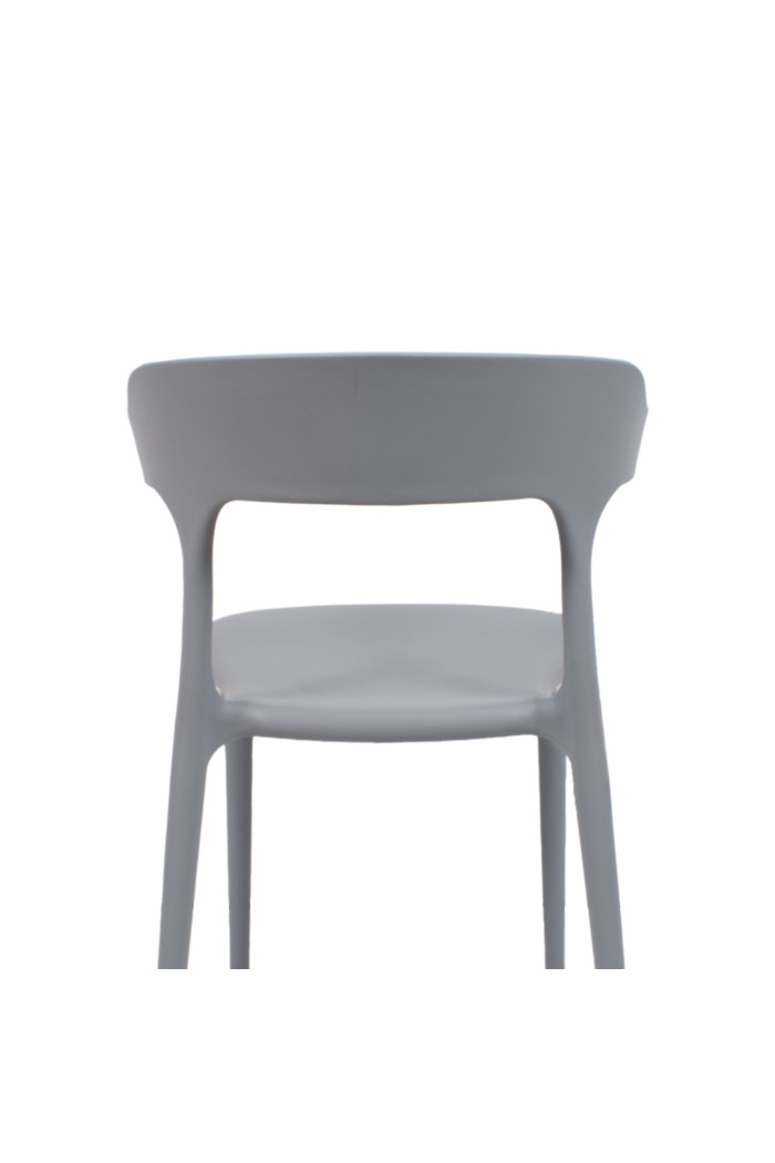 SILLA DUBAI PP-METAL GRIS