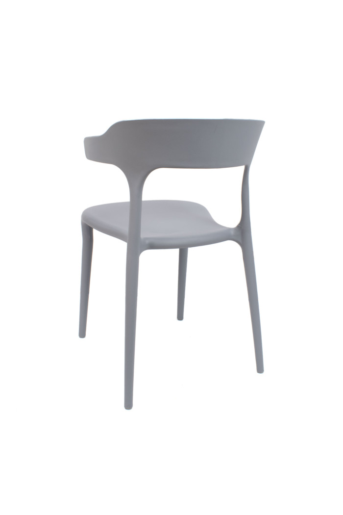 SILLA DUBAI PP-METAL GRIS