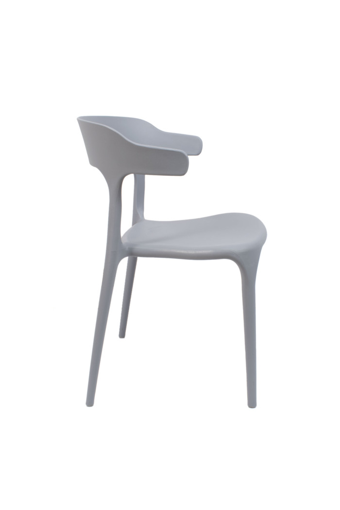 SILLA DUBAI PP-METAL GRIS