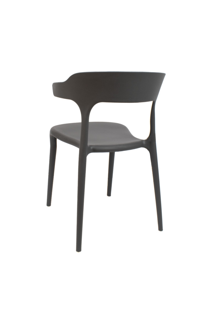 SILLA DUBAI PP-METAL GRIS OSCURO