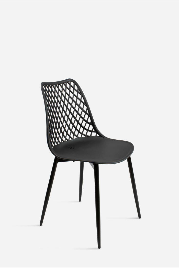 SILLA PP-METAL NEGRO