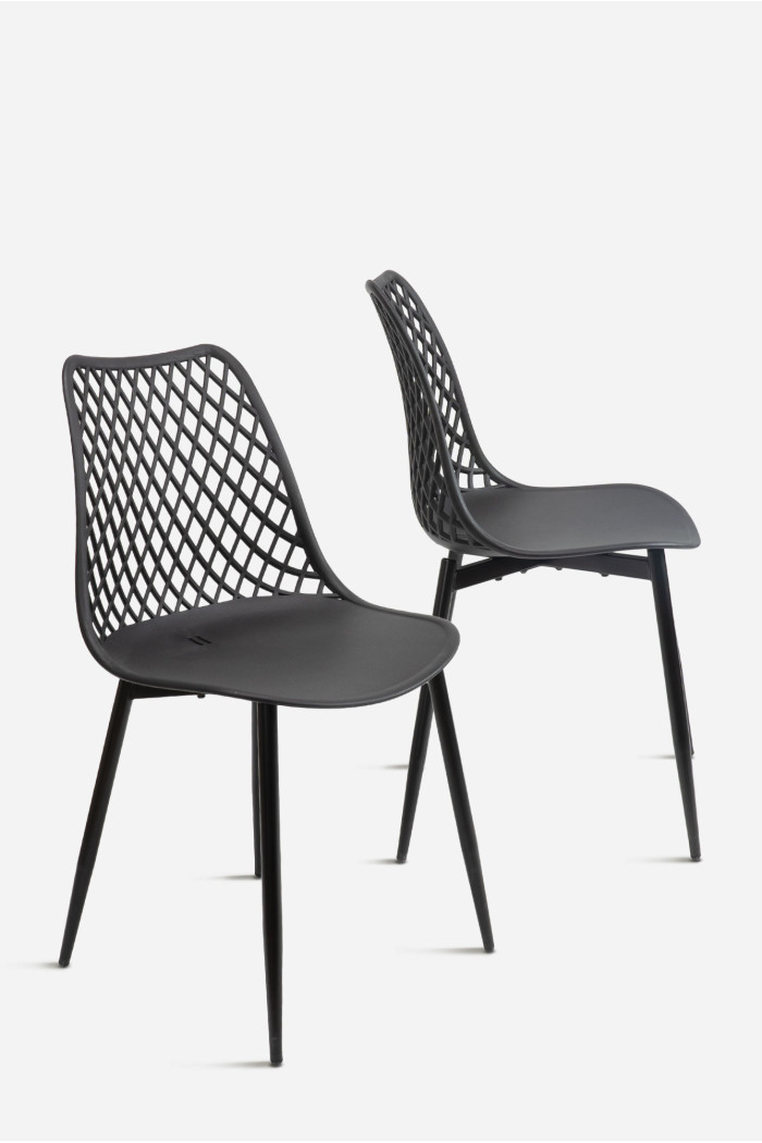 SILLA PP-METAL NEGRO