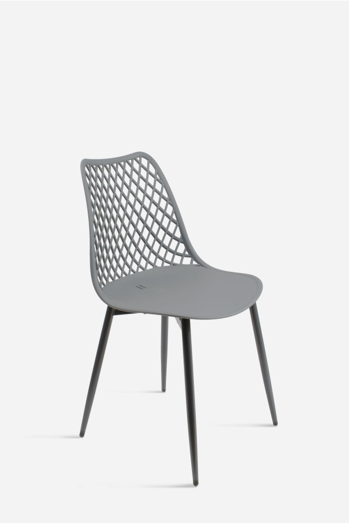 SILLA PP-METAL GRIS