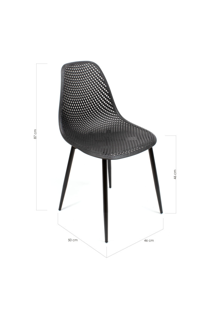 Silla de Comedor Moderna Negra