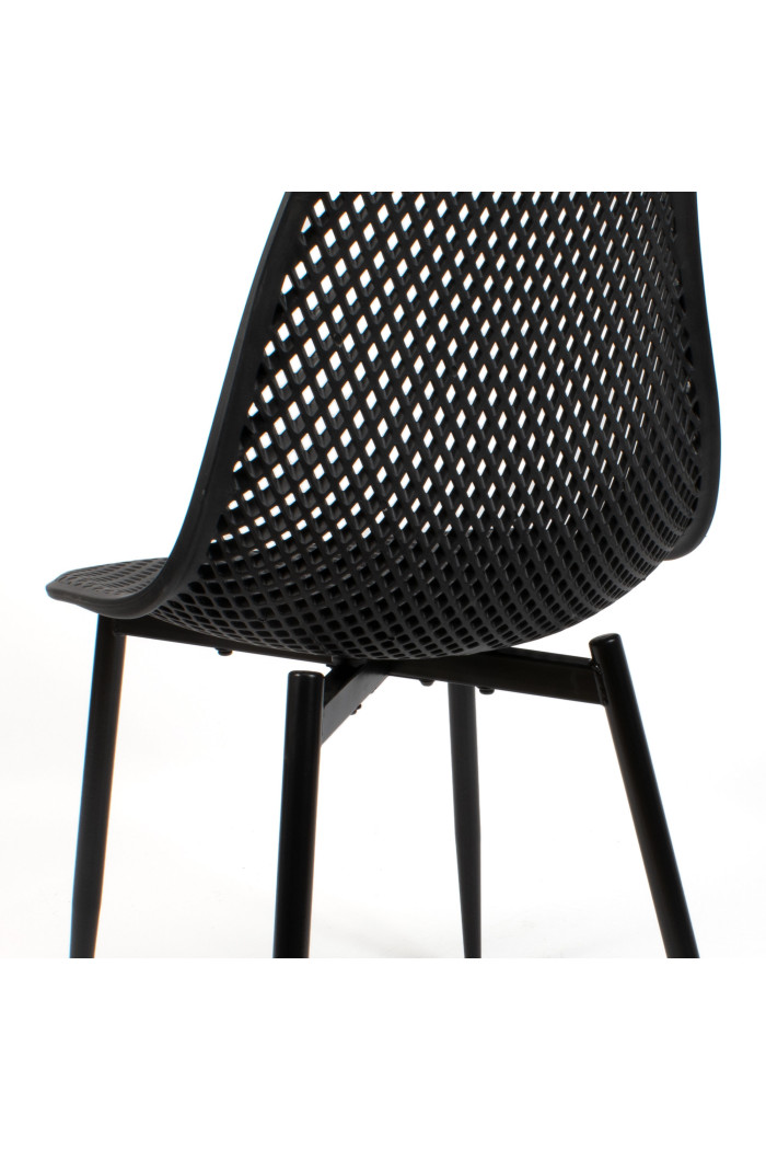 Silla de Comedor Moderna Negra