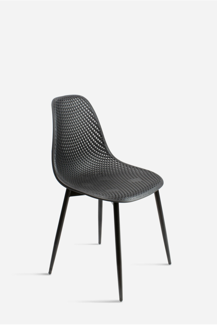 SILLA PP-METAL NEGRO