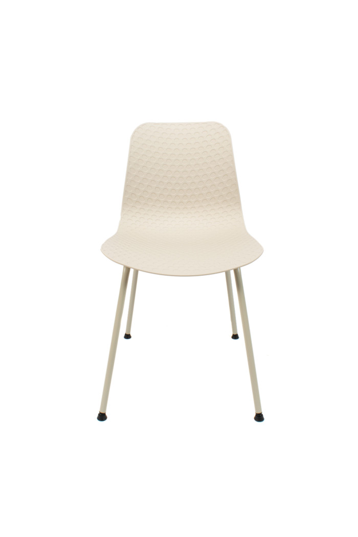 SILLA LONDON PP-METAL CREMA