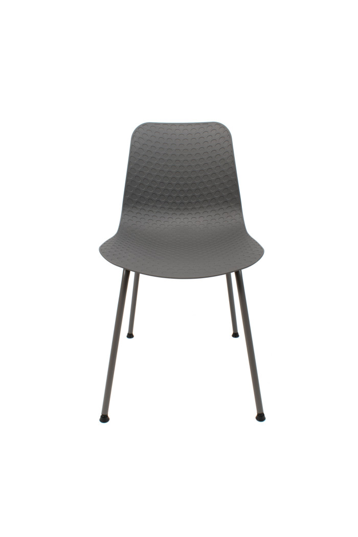 SILLA LONDON PP-METAL GRIS OSCURO