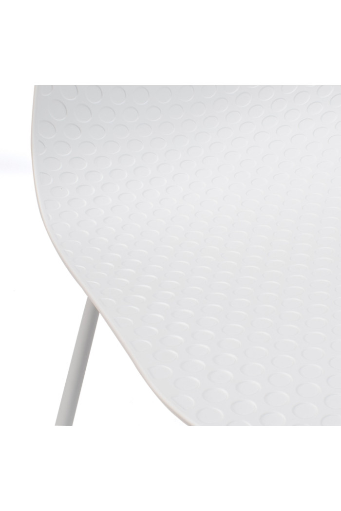 Silla de Comedor Moderna London Color Blanco de Metal