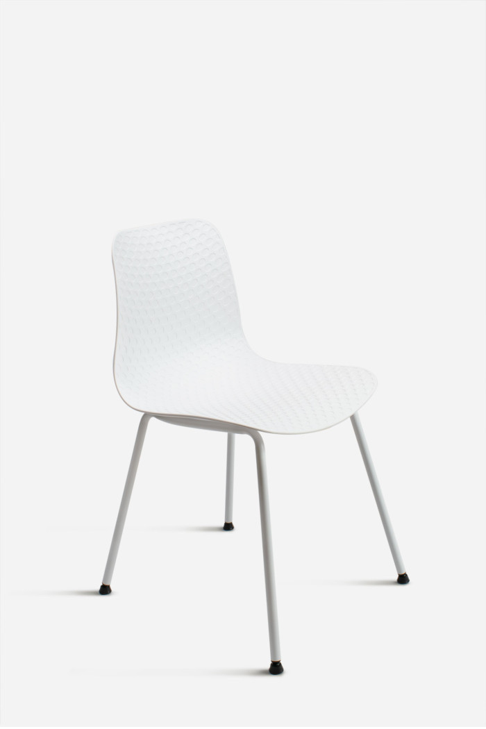 SILLA LONDON PP-METAL BLANCA