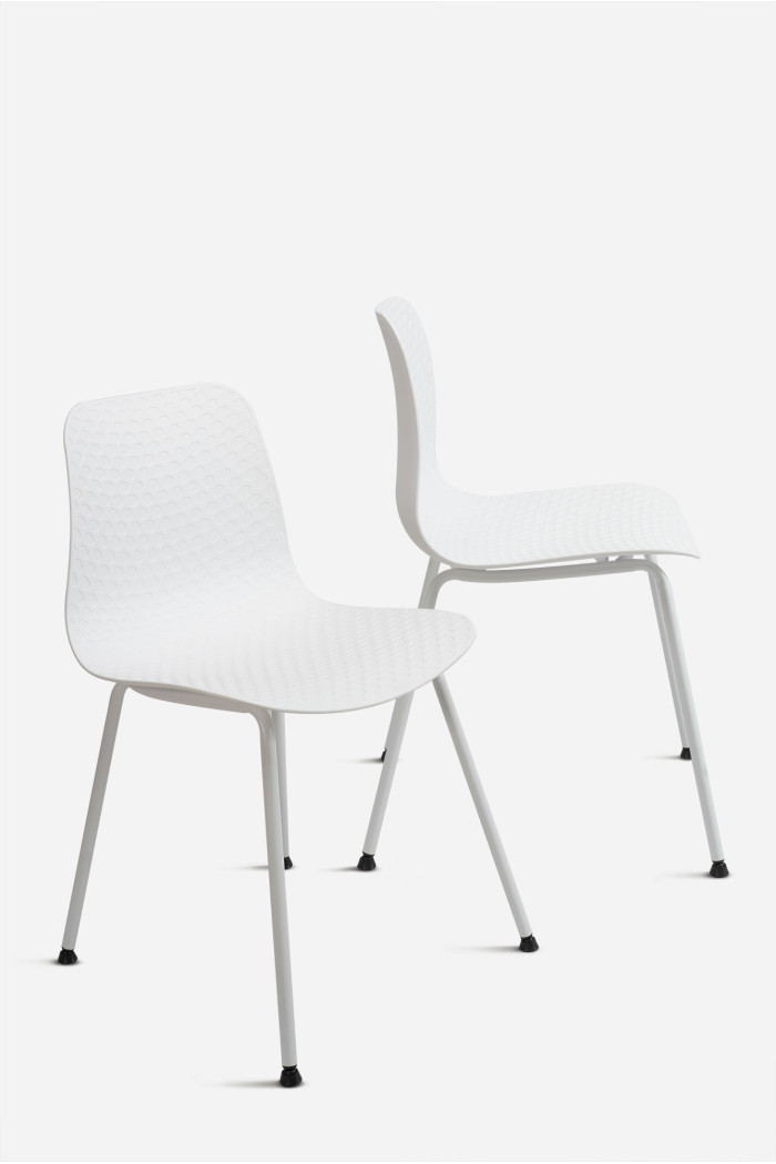 SILLA LONDON PP-METAL BLANCA