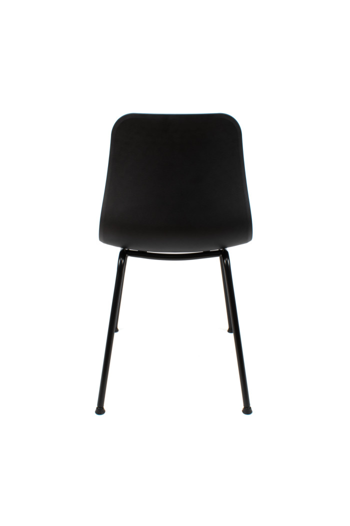 Silla de Comedor Moderna London Color Negro de Metal