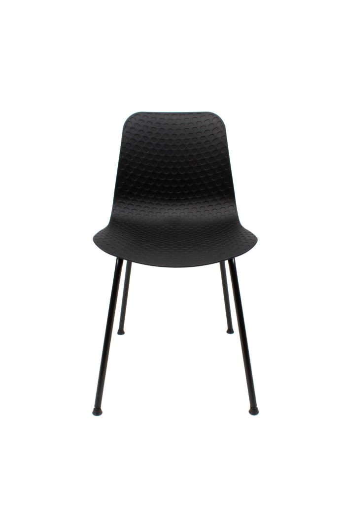 SILLA LONDON PP-METAL NEGRA