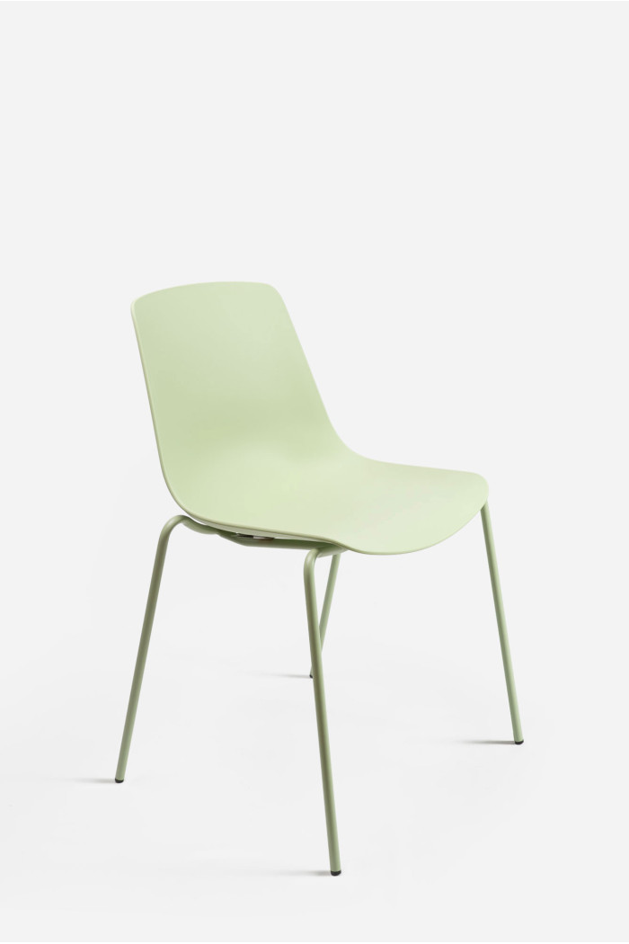 SILLA MILAN PP-METAL VERDE 55X51X82