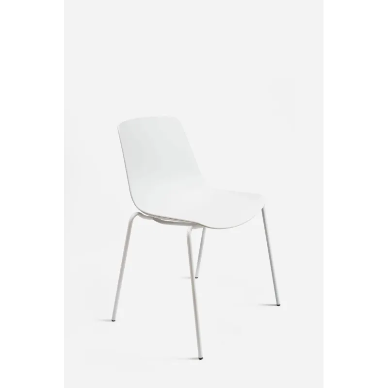 Silla de Comedor Moderna Milán Color Blanco de Metal