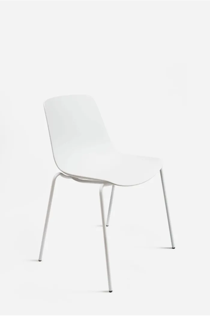 Silla de Comedor Moderna Milán Color Blanco de Metal