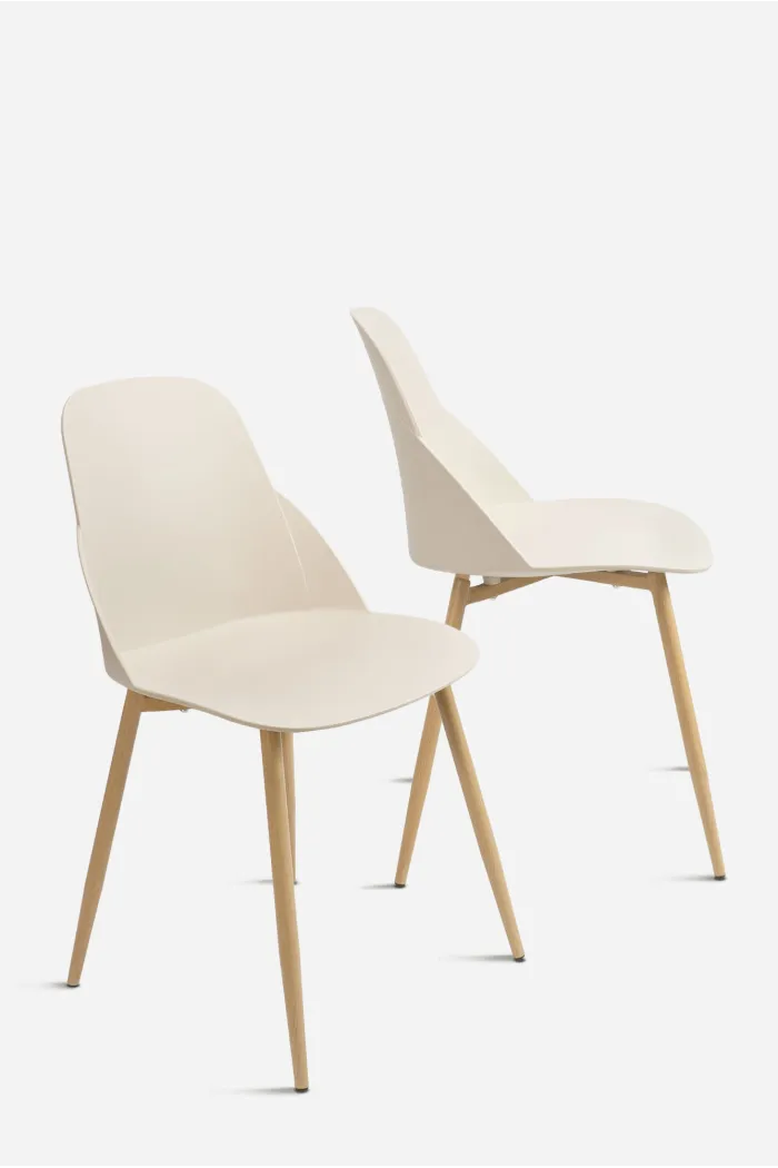 Silla de Comedor Moderna en Madera y Polipropileno - Modelo Berlín