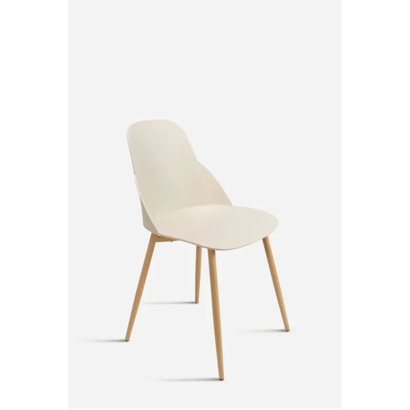 Silla de Comedor Moderna en Madera y Polipropileno - Modelo Berlín