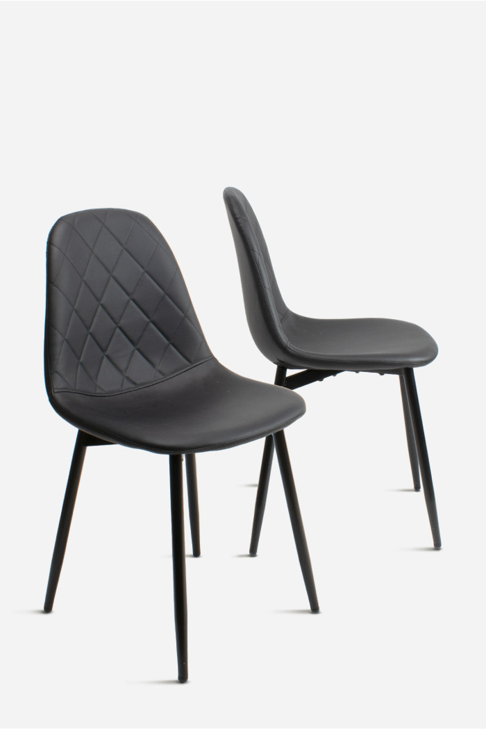 SILLA POLIURETANO-METAL NEGRO