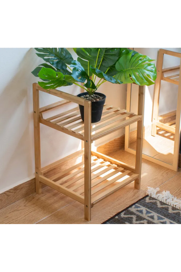 Estantería de Bambú 2 baldas - Natural