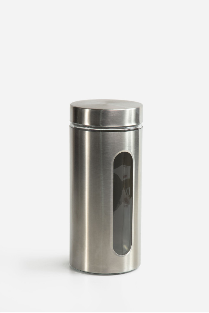 TARRO ACERO INOX./CRISTAL 1500 ml D.10X22