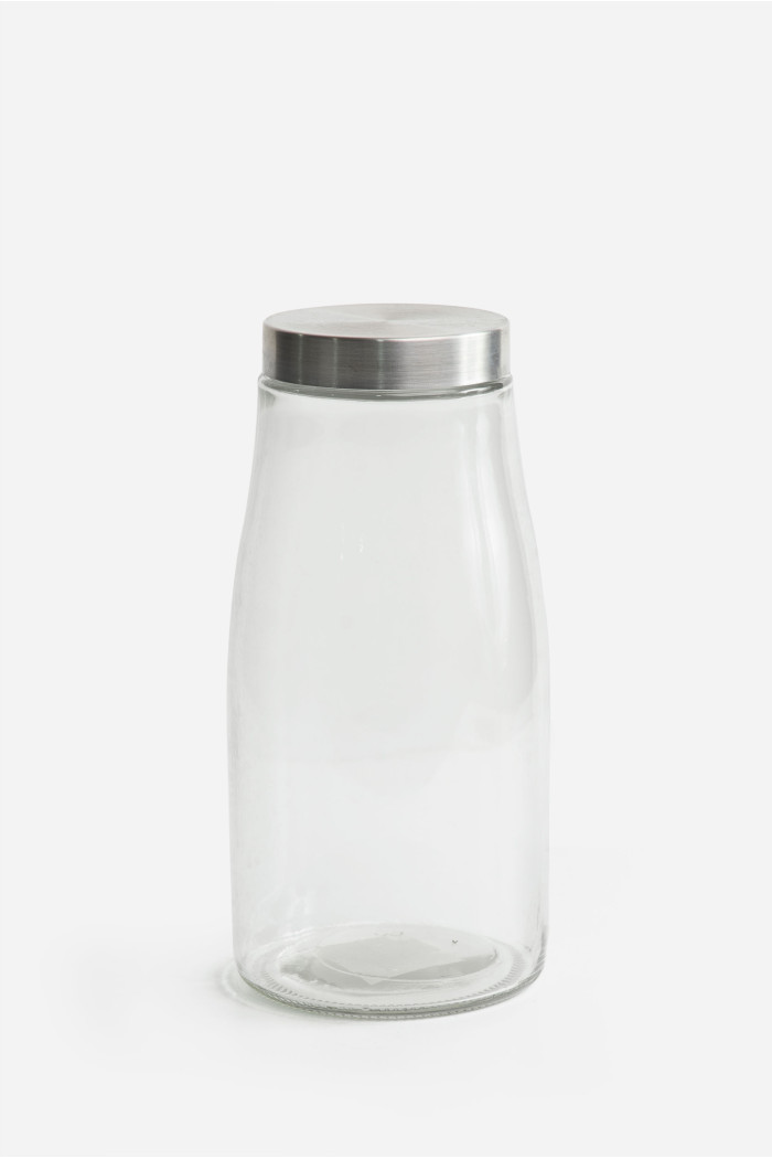 TARRO CRISTAL C/TAPA METAL 1500ML D.11X24