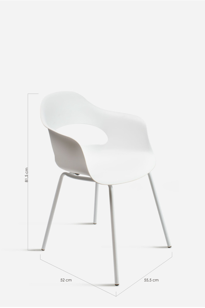 SILLA PARIS PP-METAL BLANCO 55,5X52X81,5 cm