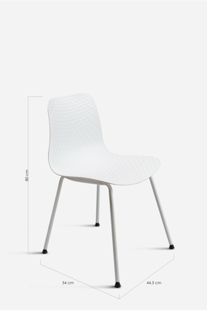 SILLA LONDON PP-METAL BLANCA