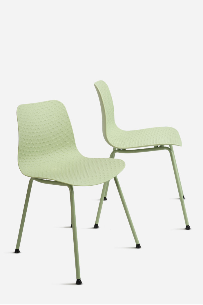 SILLA LONDON PP-METAL VERDE 44,5X54X80