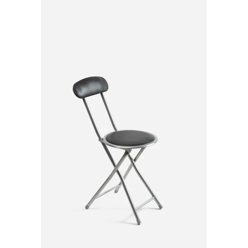 Silla Plegable con Respaldo Acolchado Roxy D.30x72 cm | Metal y Poliéster