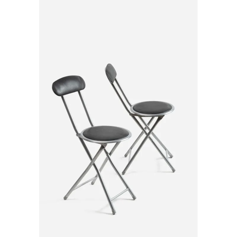 Silla Plegable con Respaldo Acolchado Roxy D.30x72 cm | Metal y Poliéster