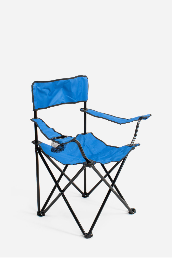 SILLA CAMPING PLEGABLE AZUL 50X81X80