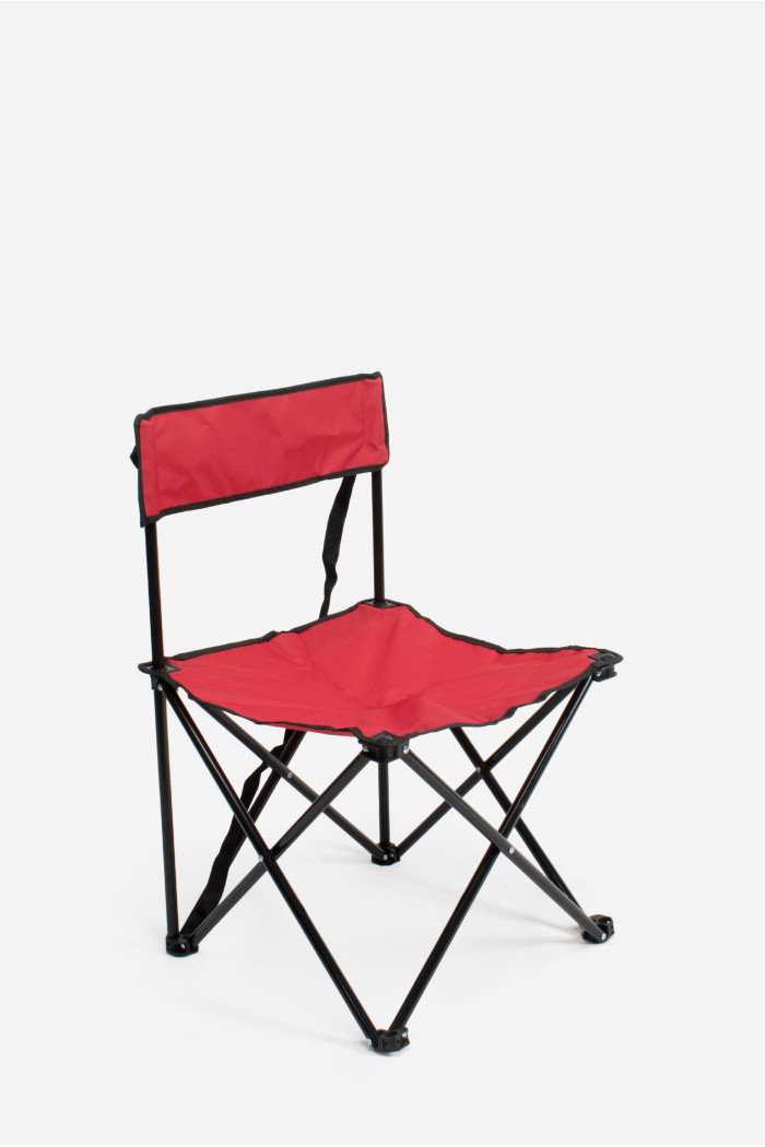 SILLA CAMPING PLEGABLE ROJA 48X48X75