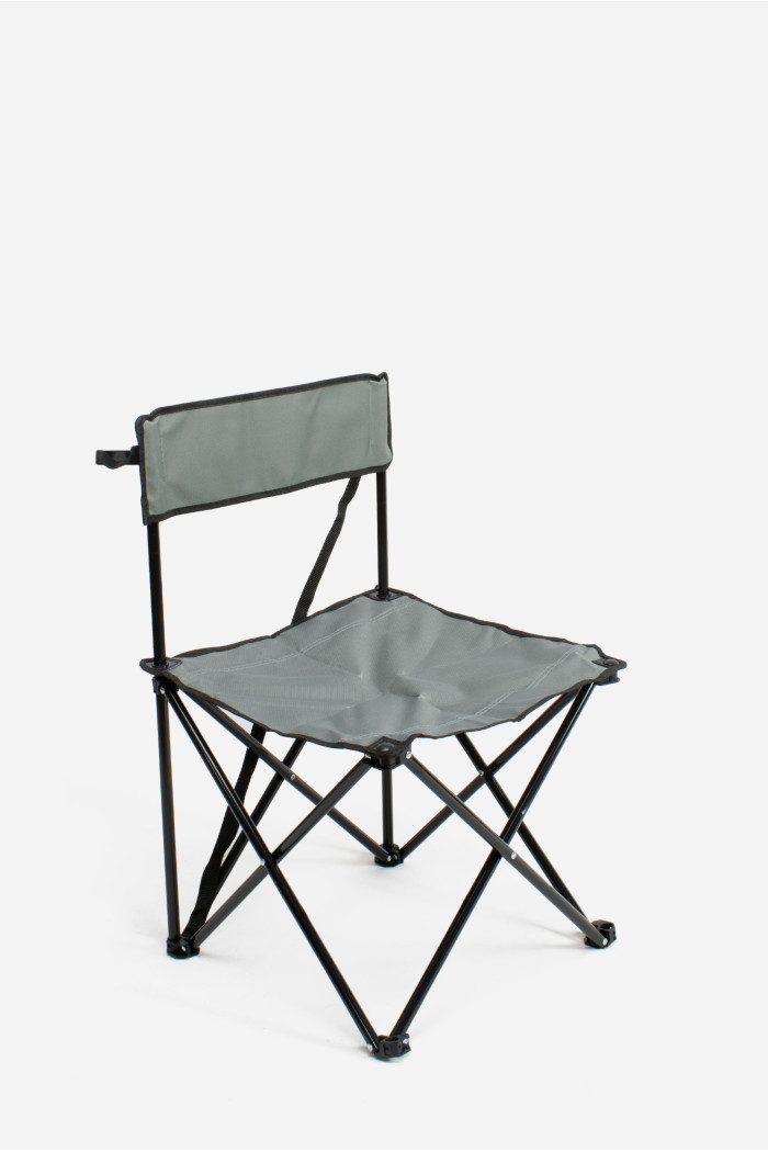 SILLA CAMPING PLEGABLE GRIS 48X48X75