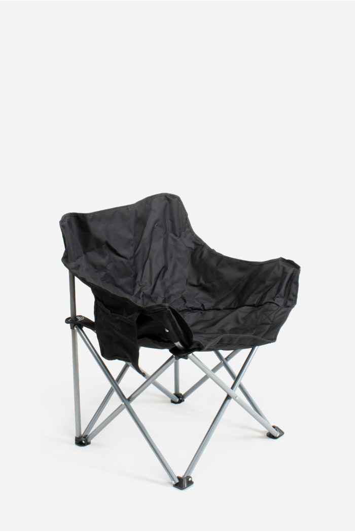 SILLA CAMPING PLEGABLE NEGRA 66X52X65