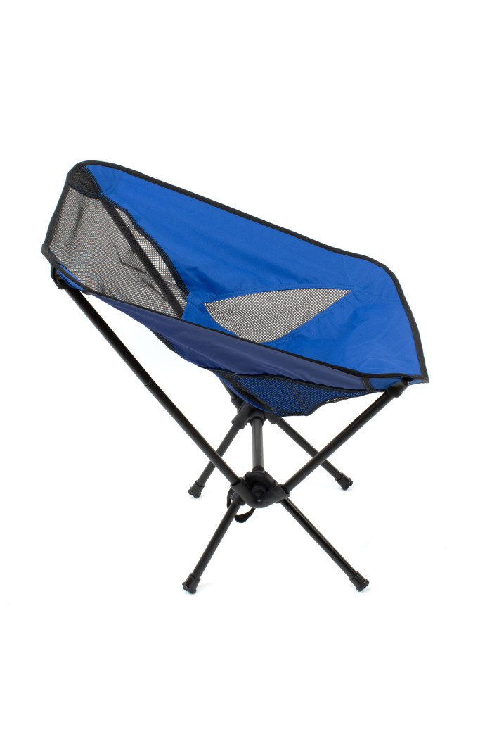 SILLA CAMPING PLEGABLE AZUL 55X34X65