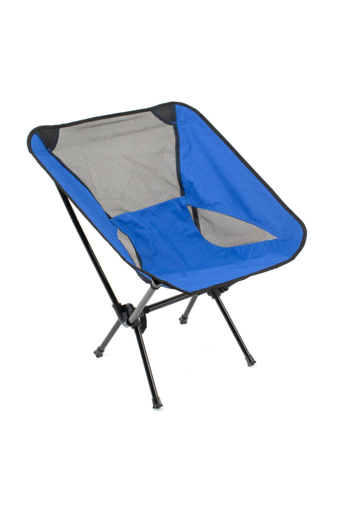 SILLA CAMPING PLEGABLE AZUL 55X34X65