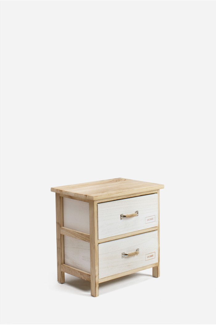 Mueble Cajonera de Madera Clara de 2,3 y 4 Cajones Color Blanco