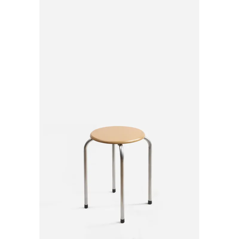 Taburete Auxiliar de Metal con Base de Madera - Darek