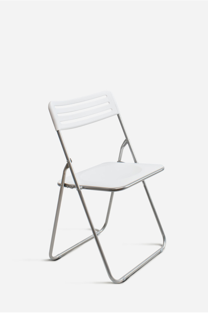 Silla Plegable de Metal Blanca - Ahorra Comprando en Pack