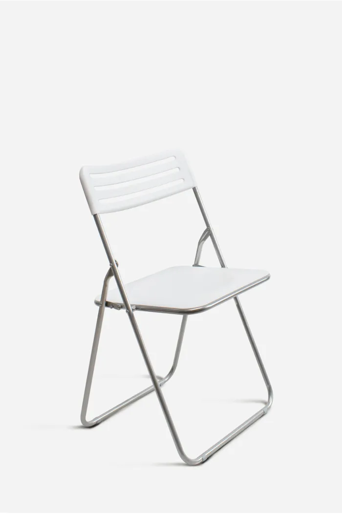 Silla Plegable de Metal Blanca - Ahorra Comprando en Pack