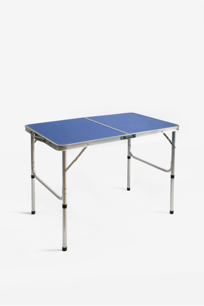 Mesa Plegable de Aluminio Azul Para Camping